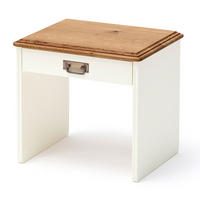 BEISTELLTISCH Novara - Weiß/Braun, Holz (40/49/45cm) - Casamia Massive Möbel