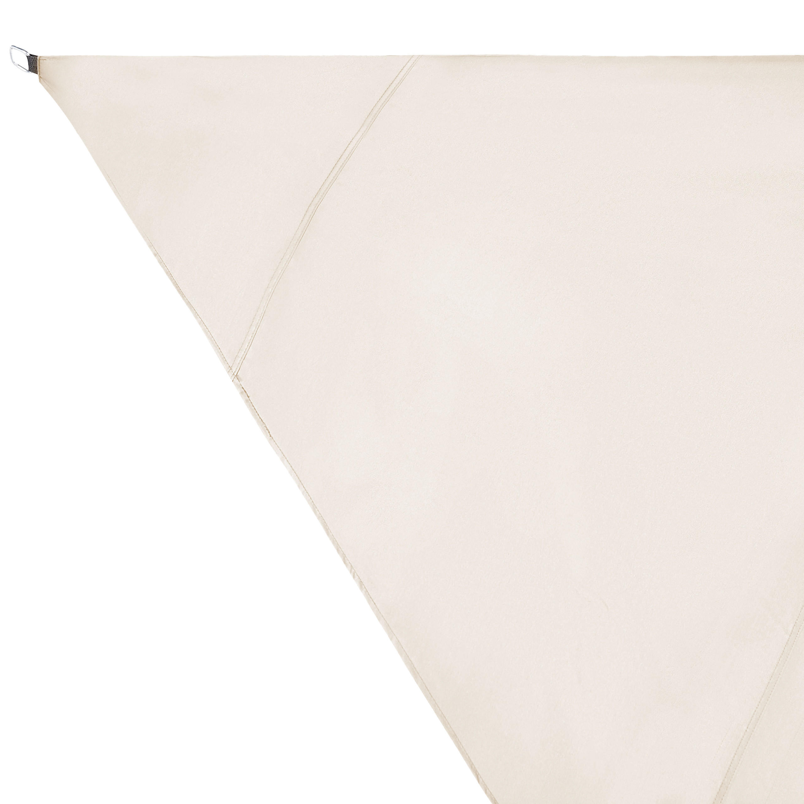 SONNENSEGEL cremeweiß dreieckig 300/300/300 cm Lukka - Weiß, Kunststoff (300/300cm) - Beliani