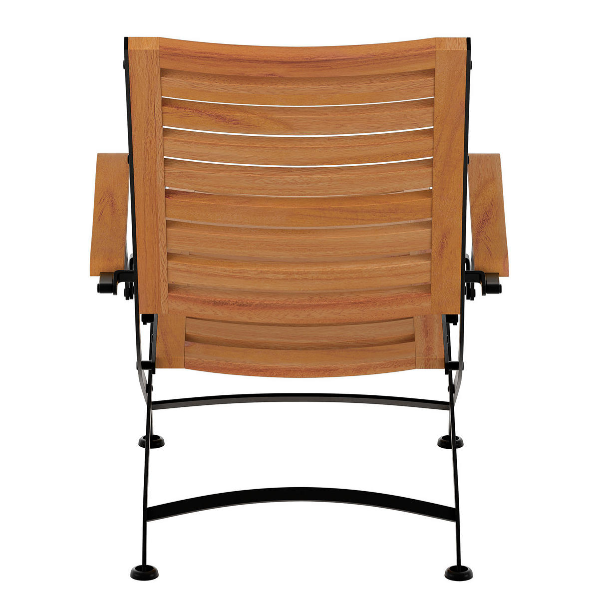 GARTENLIEGE - Akazie massiv / Stahl - Akazie / Schwarz - Schwarz/Akaziefarben, Holz/Metall (65/90/136cm) - home24