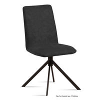 ESSZIMMERSTUHL (2er-Set) Dredi 47x92x60 Schwarz/Anthrazit - Anthrazit/Schwarz, Kunststoff (60/92/47cm) - 58aufmkessel