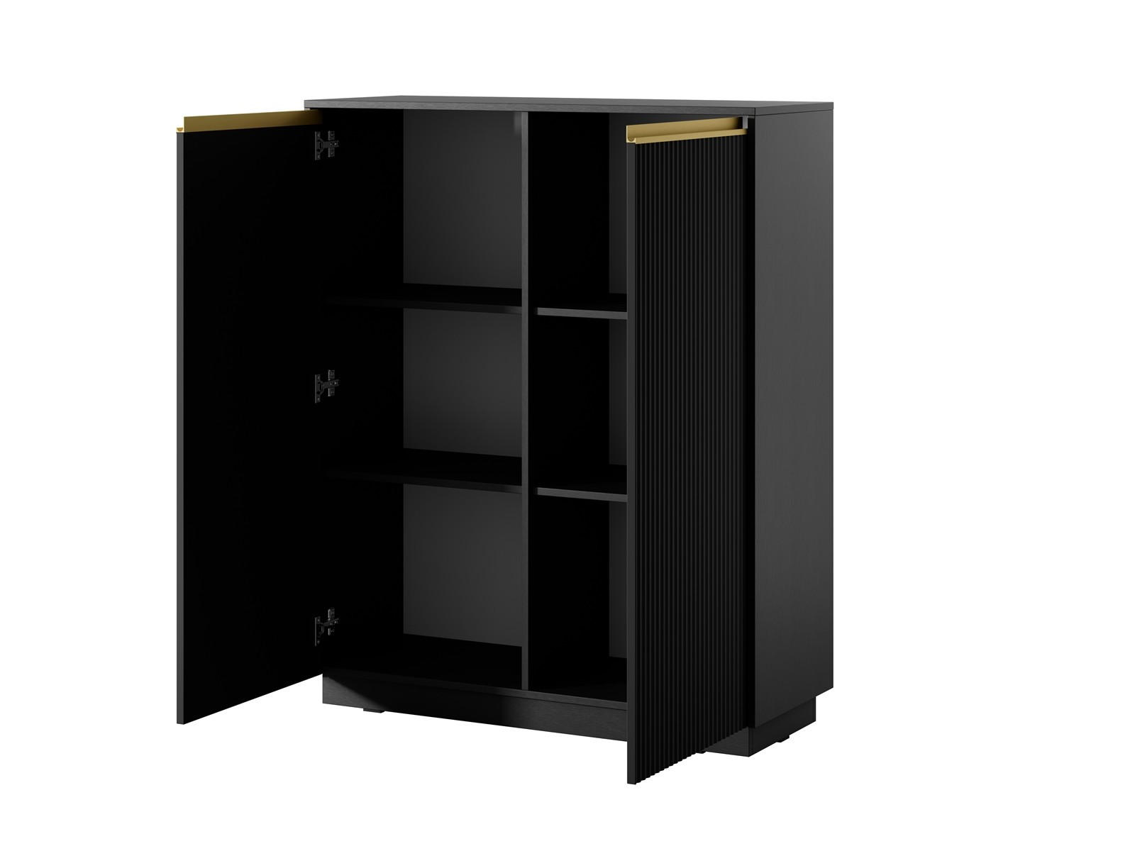 HIGHBOARD Roy 104 Schwarz - Schwarz, Holzwerkstoff (104/127/39cm) - Bettso