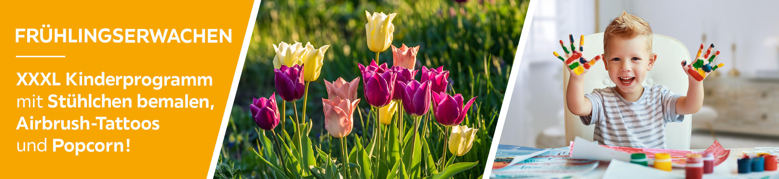 Frühlingserwachen - XXXL Kinderprogramm mit Stülchen bemalen, Airbrush Tattoos und Popcorn!