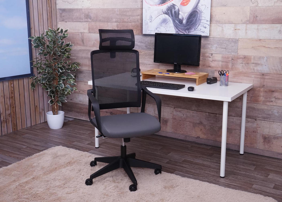 BÜROSTUHL Grau - Grau, Textil (64/128/66cm) - MCW