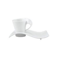 ESPRESSOTASSE MIT UNTERTELLER NewWave Caffè weiß 80 ml - Weiß, Keramik (13/9.5/17cm) - Villeroy & Boch