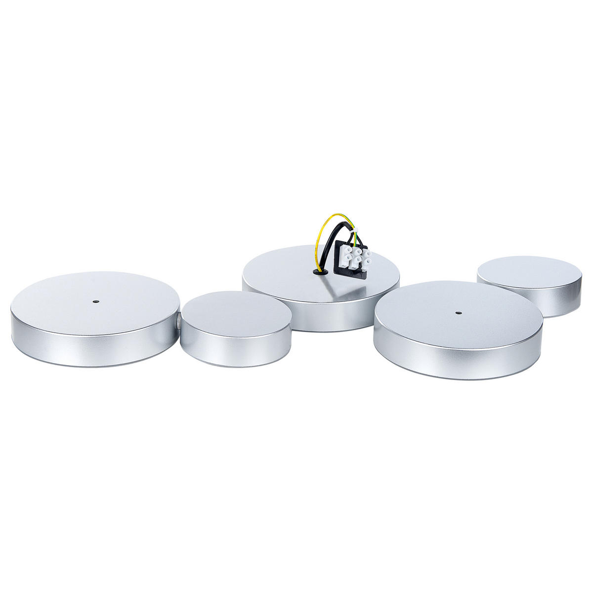 DECKENLEUCHTE Luga 20/54/3 cm - Silberfarben, Metall (20/54/3cm) - Beliani