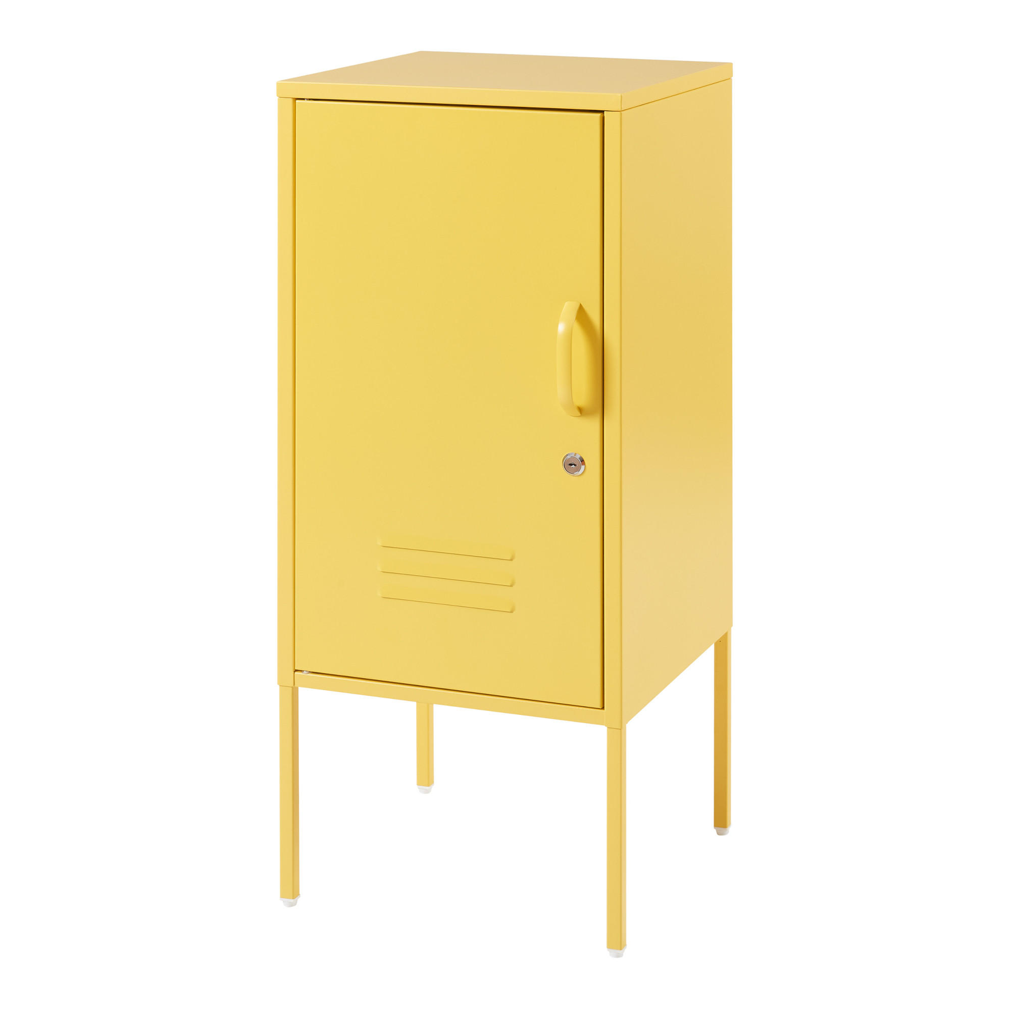 NACHTTISCH Hausjärvi - Gelb, Metall (35/82/35cm) - [en.casa]