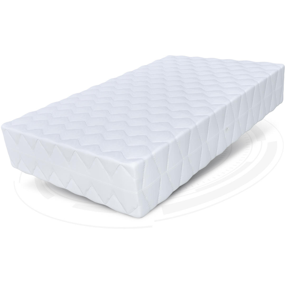 KALTSCHAUMMATRATZE Selectmaxdouble H3 H4 24 cm - Weiß, Textil (80/200cm) - FDM