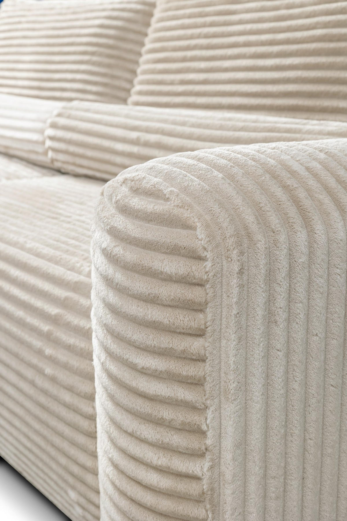 ECKSOFA Leo Hellbeige beidseitig montierbar - Beige/Creme, Kunststoff/Textil (255/85cm) - Selsey