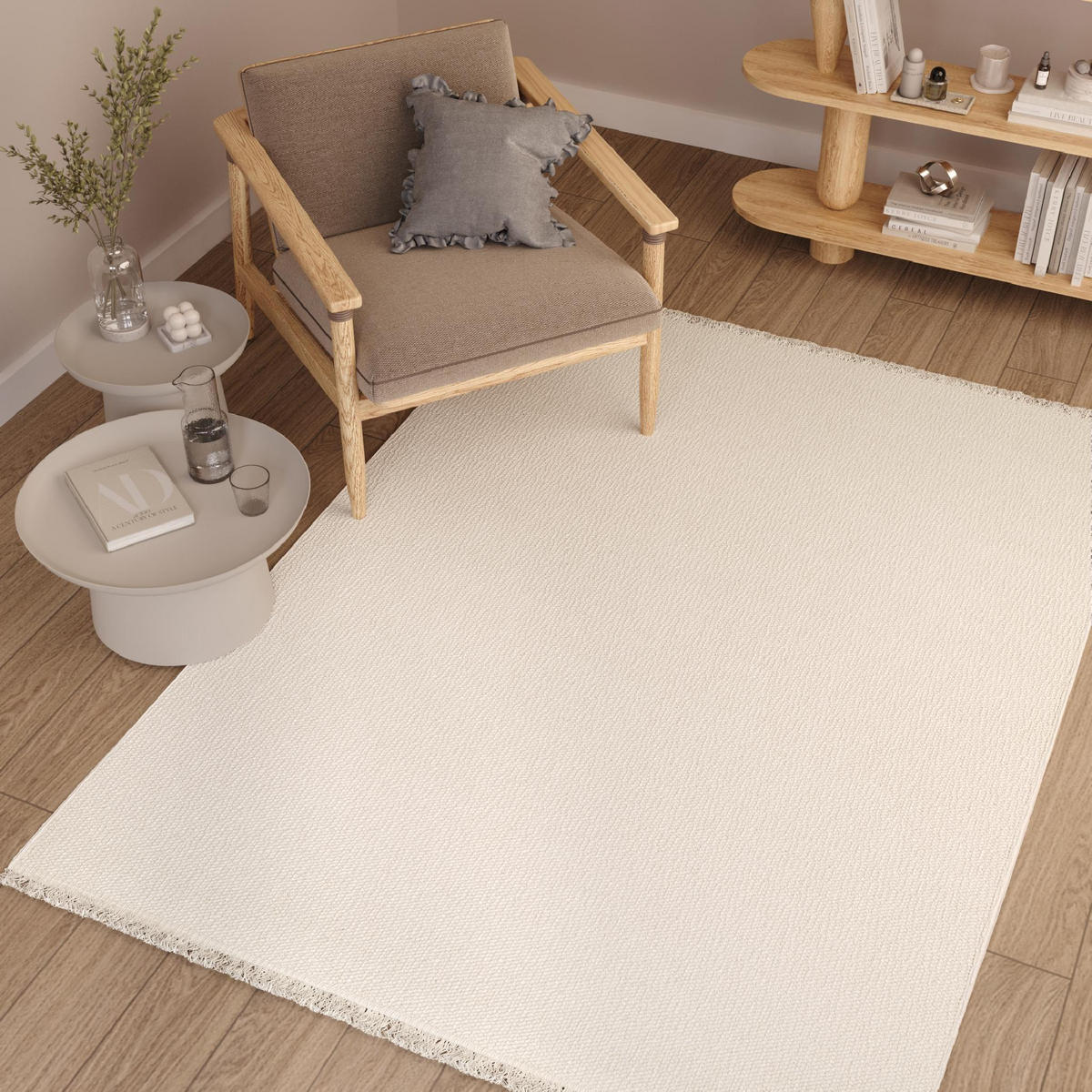 TEPPICH AGRA Creme 80/150 - Creme, Textil (80/150cm) - Tapiso