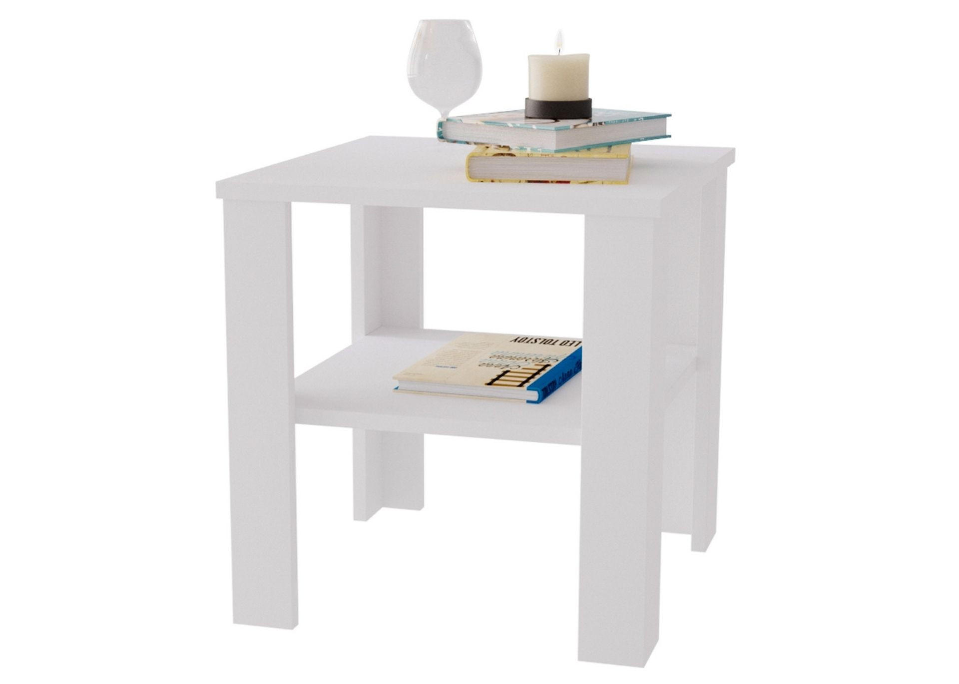 COUCHTISCH Lara53 53/47/53 - Weiß, Holzwerkstoff (53/53/47cm) - RAUMHIRSCH FURNITURE