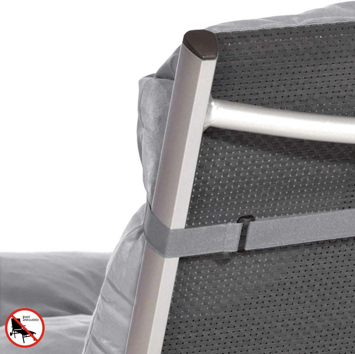 ROLLLIEGENAUFLAGE Flair RL 190x60x8cm Hellgrau (2tlg) - Hellgrau, Textil (60/16/190cm) - Beautissu 