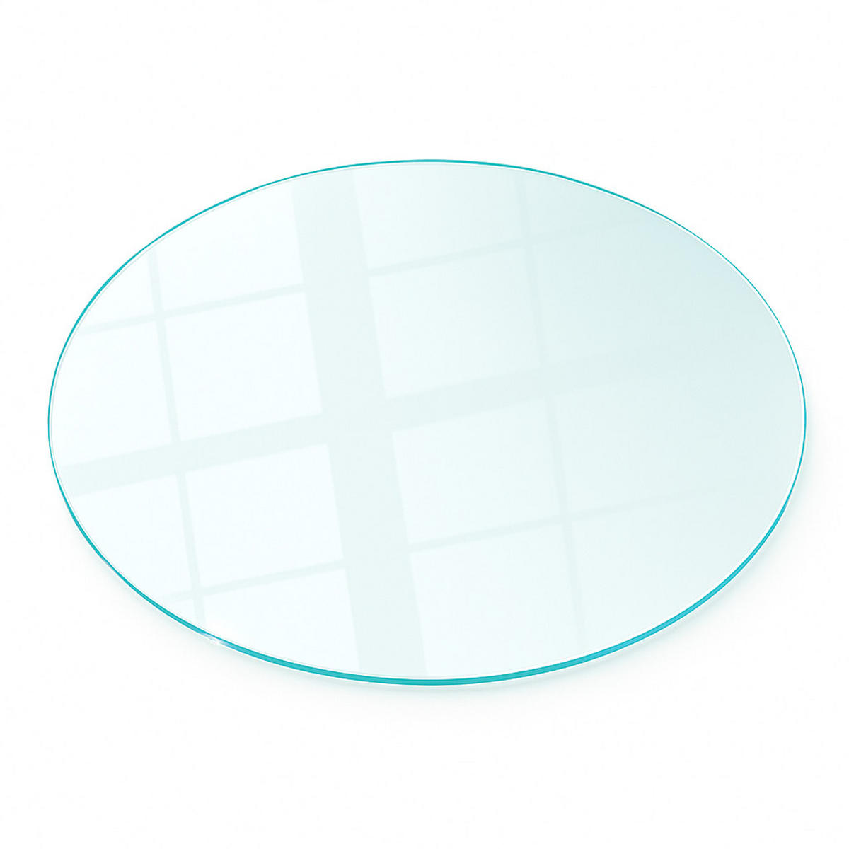 GLASPLATTE für Kamin transparent Ø60 cm - Transparent, Glas (60/60/0.4cm) - TULUP