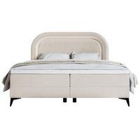 BOXBETT Loreo Greige Samt wasserfest 140x200 cm - Taupe/Schwarz, Kunststoff/Textil (140/200cm) - Selsey