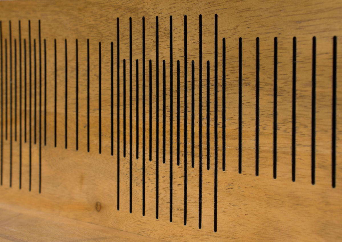 WANDREGAL Mango 150x20x25 hellbraun geölt MIAMI #121 - Braun, Holz (150/25/20cm) - Massivmoebel24