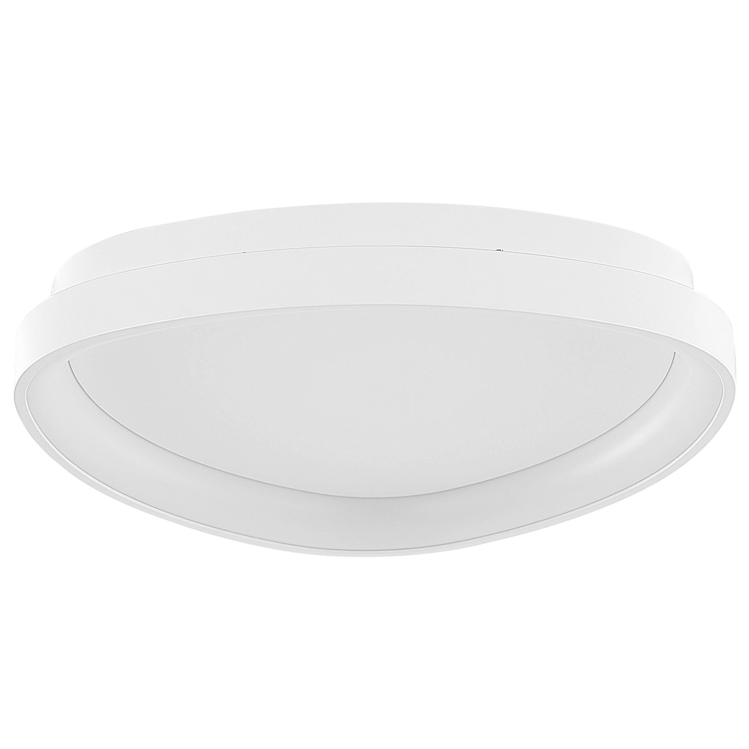 DECKENLEUCHTE Nanding 42/40/13 cm - Weiß, Metall (42/40/13cm) - Beliani