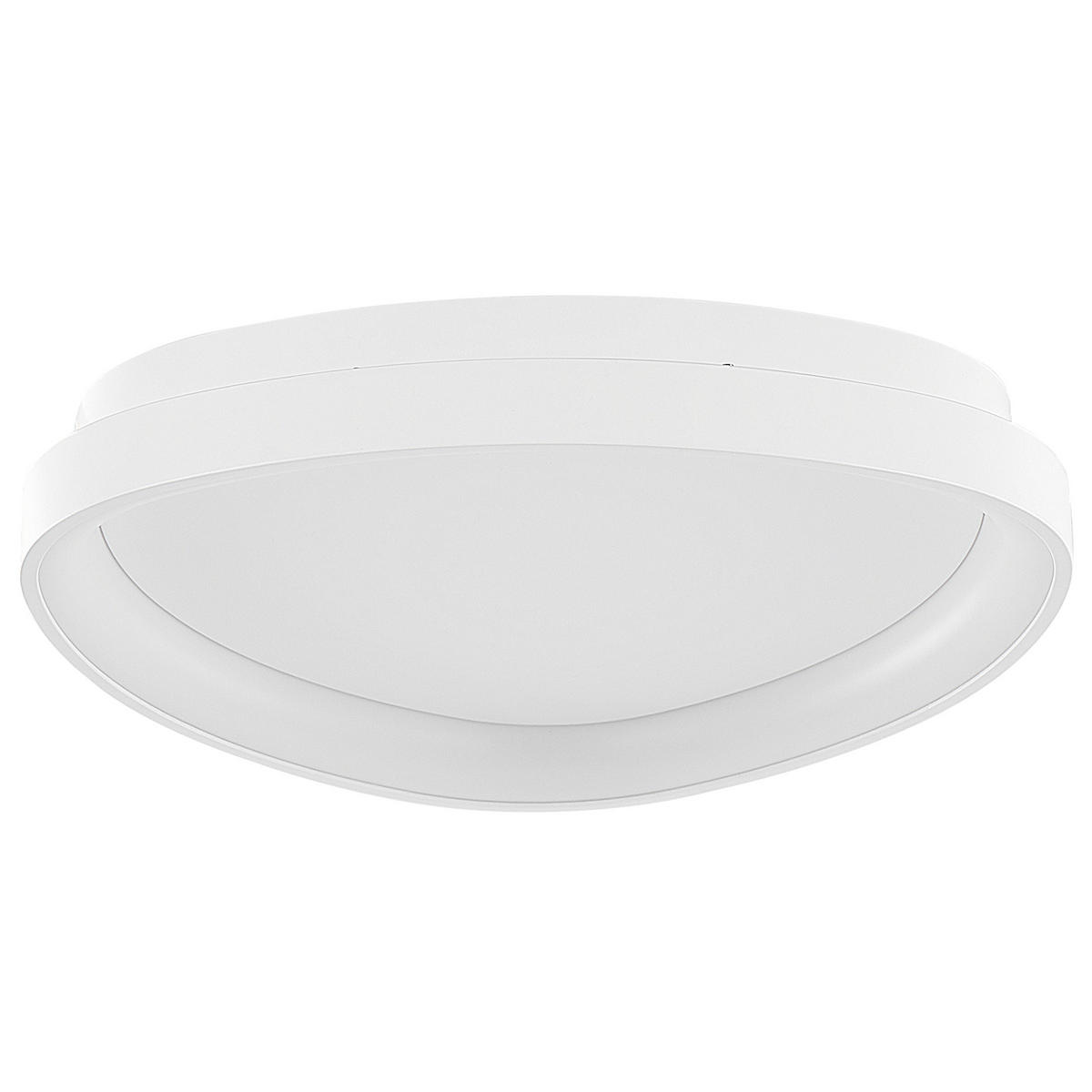 DECKENLEUCHTE Nanding 42/40/13 cm - Weiß, Metall (42/40/13cm) - Beliani