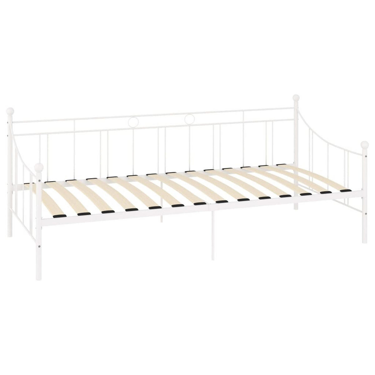 TAGESBETT-RAHMEN Weiss Metall 90/200 Cm - Weiß, Metall (90/200cm) - vidaXL