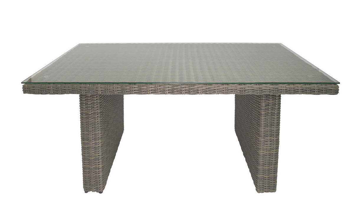 DININGLOUNGE-SET Asti Braun-Melierung, Polyrattan, 7 Personen - Braun, Naturmaterialien - bellavista - Home & Garden