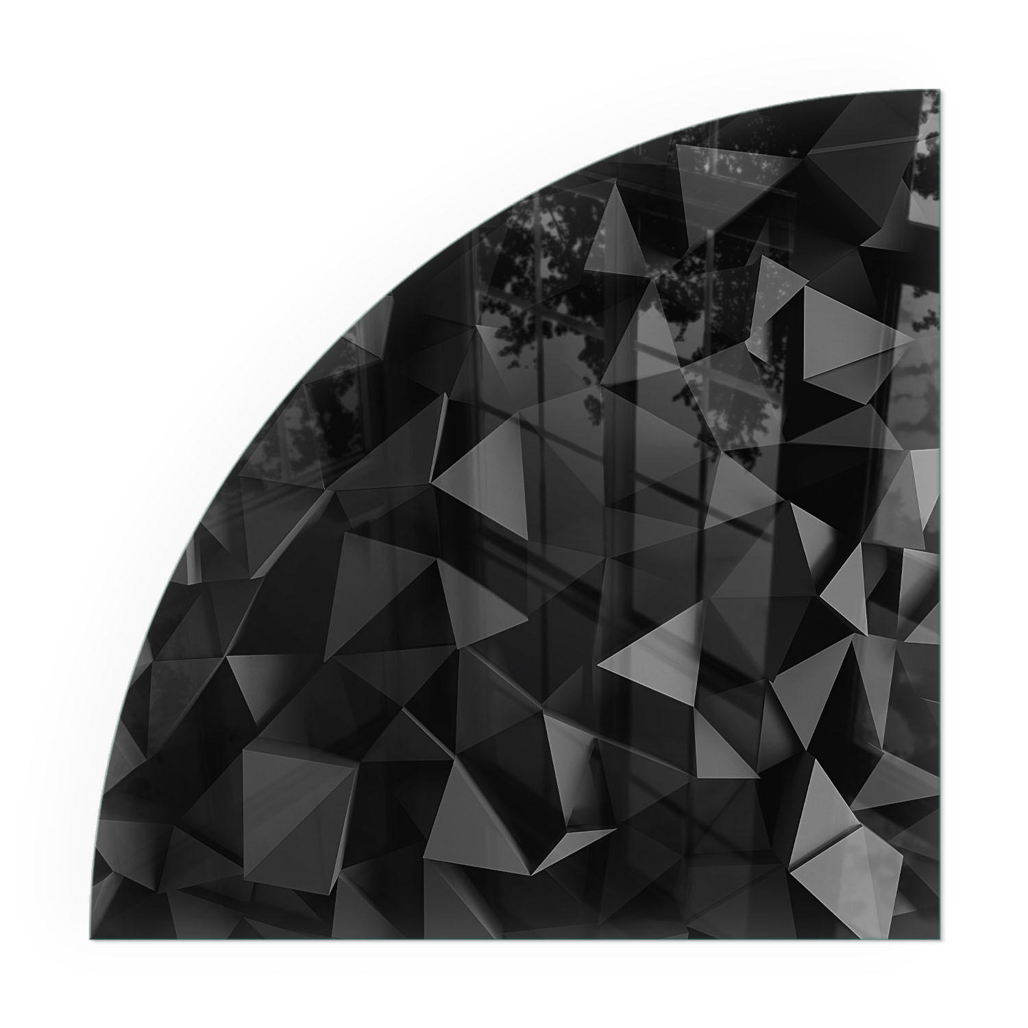 Tulup Glasplatte Schwarz 100x100x0.4 cm