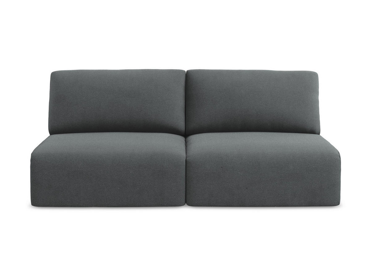 3-SITZER SOFA mit Schlaffunktion Strukturstoff Stoff Grau - Schwarz/Grau, Kunststoff/Textil (216/79/102cm) - Makamii