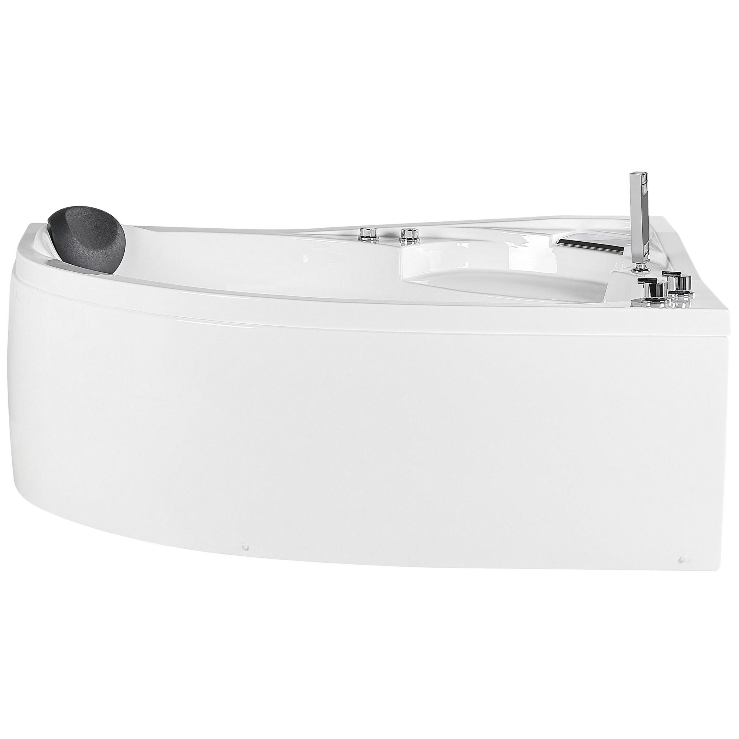 Beliani VÍŘIVÁ VANA s LED 100x150x80 cm bílá Neiva
