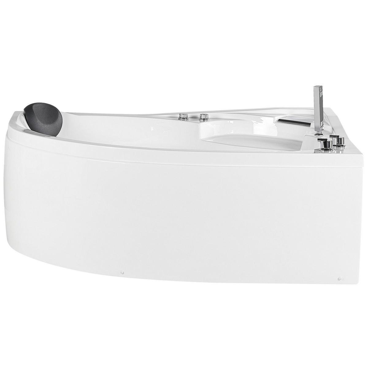 WHIRLPOOL-BADEWANNE mit LED 100x150x80 cm weiß Neiva - Weiß, Kunststoff (100/80/150cm) - Beliani