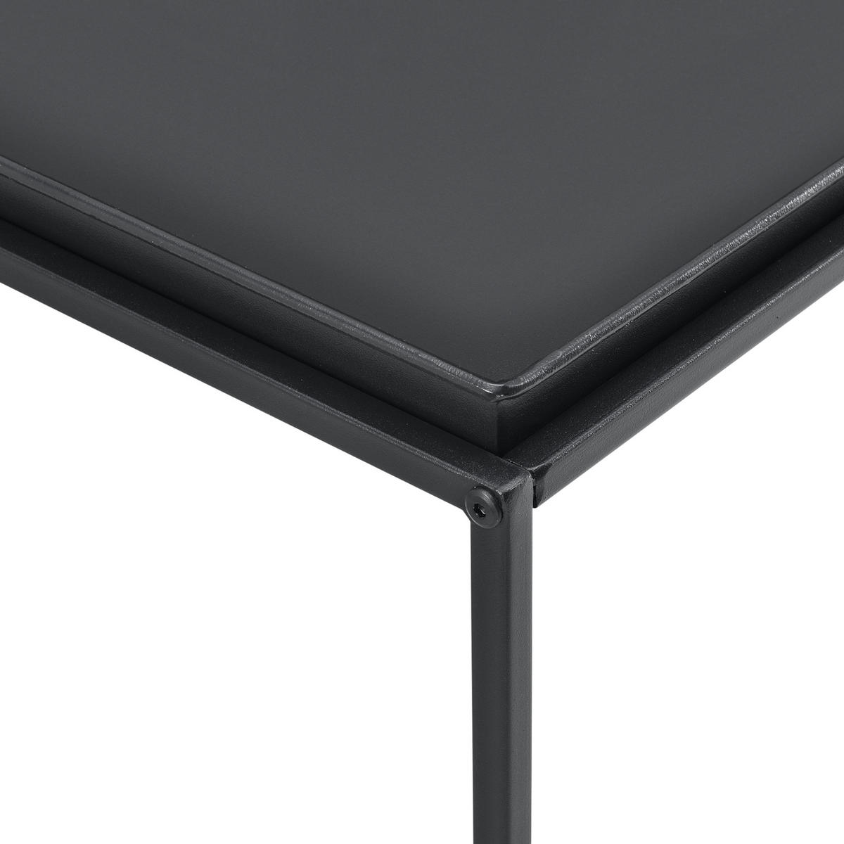 COUCHTISCH Nyker 100/50/47 - Schwarz, Metall (50/100/47cm) - [en.casa]