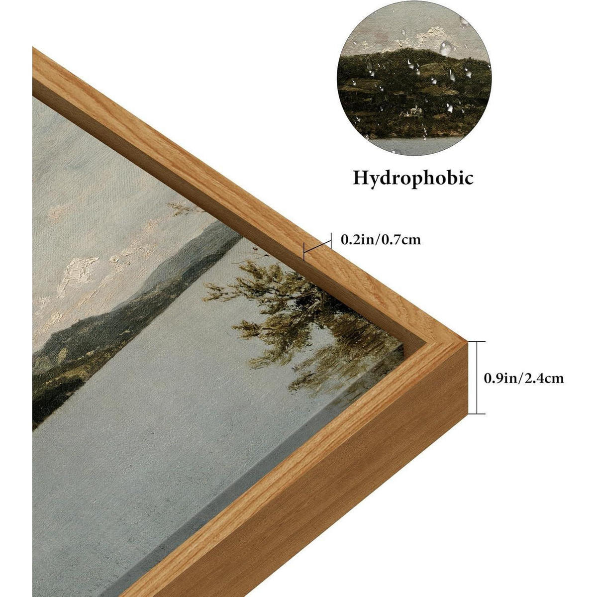 LEINWANDBILD mit Rahmen 60 x 90 cm Bergsee - Blau, Holz (60/0.5cm)