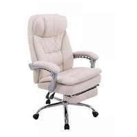 CHEFSESSEL Stoff Creme - Chromfarben/Creme, Textil/Metall (67/112/67cm) - CLP