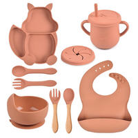 BESTECK-SET 6-teiliges Babybesteck-Set Eichhörnchen - Orange, Metall