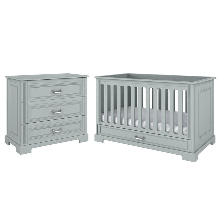 SOBA ZA BEBE 2-dijelni Sivi - siva, drvni materijal (152/92/83cm) - Petits-meubles
