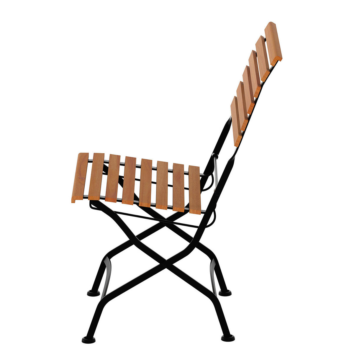 GARTENESSGRUPPE - Akazie massiv / Stahl - Akazie / Schwarz - 5-teilig - Schwarz/Akaziefarben, Holz/Metall - home24