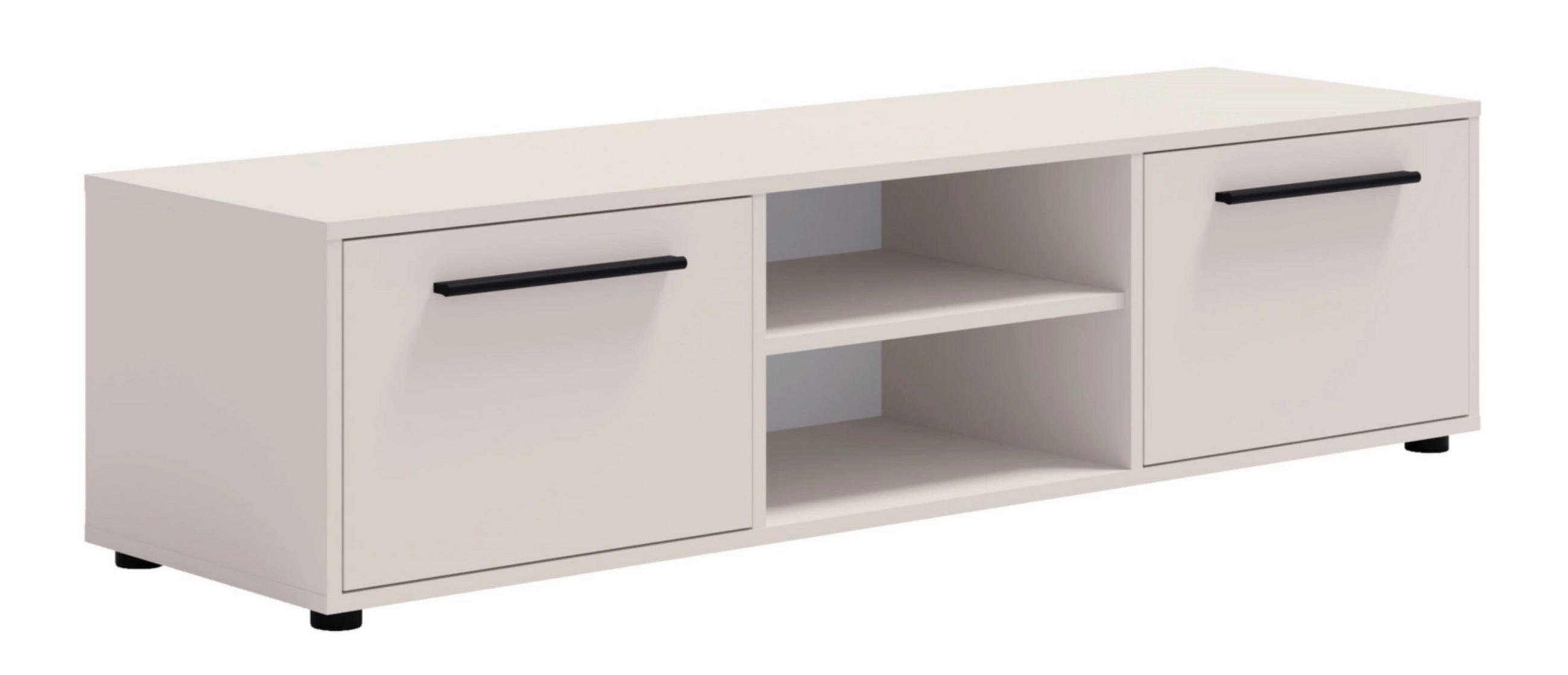TV-SCHRANK Modena 150cm in Kaschmirfarbe - Kaschmir/Schwarz, Holzwerkstoff/Kunststoff (150/38/40cm) - Ravio