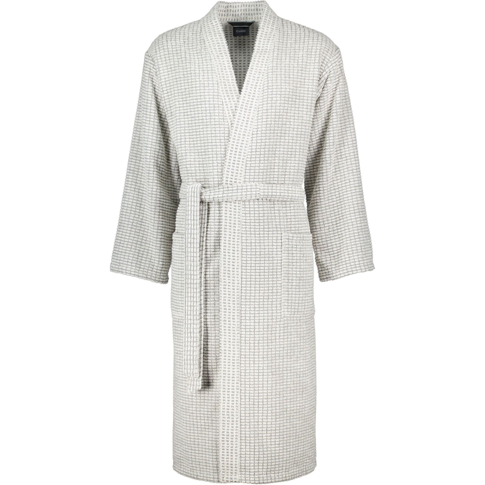 BADEMANTEL HERREN KIMONO KIMONO 6536 NATUR-STEIN - 37 - Beige, Textil (XLnull) - Cawoe