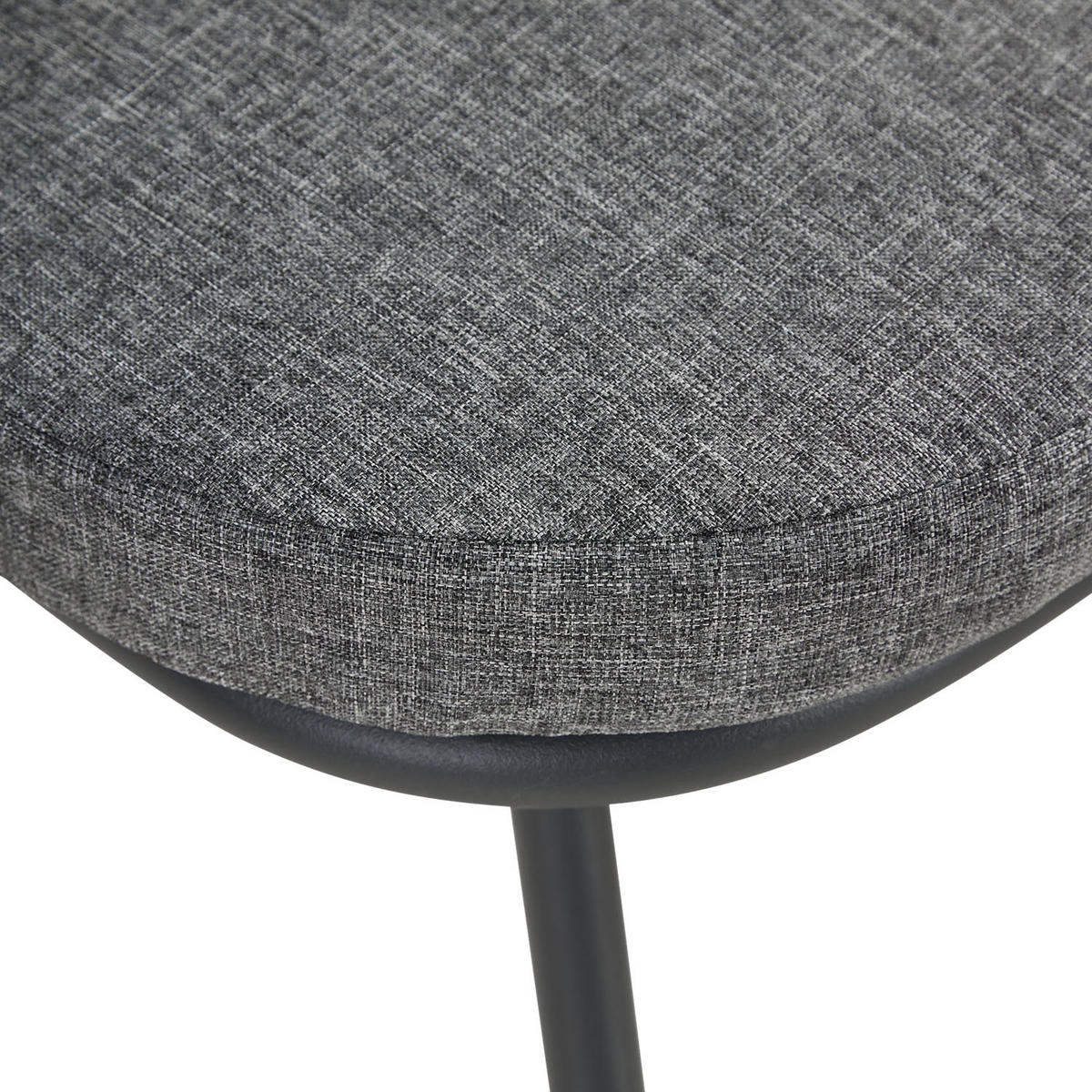 GARTENMÖBEL-SET 3-tlg. Kunststoff Grau - Grau, Textil/Metall - Homestyle4u