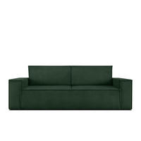 3-SITZER-SCHLAFSOFA NAPI in Pet Friendly Cord-Stoff, dunkelgrün - Dunkelgrün/Schwarz, Textil (244/89/101cm) - KONSIMO®