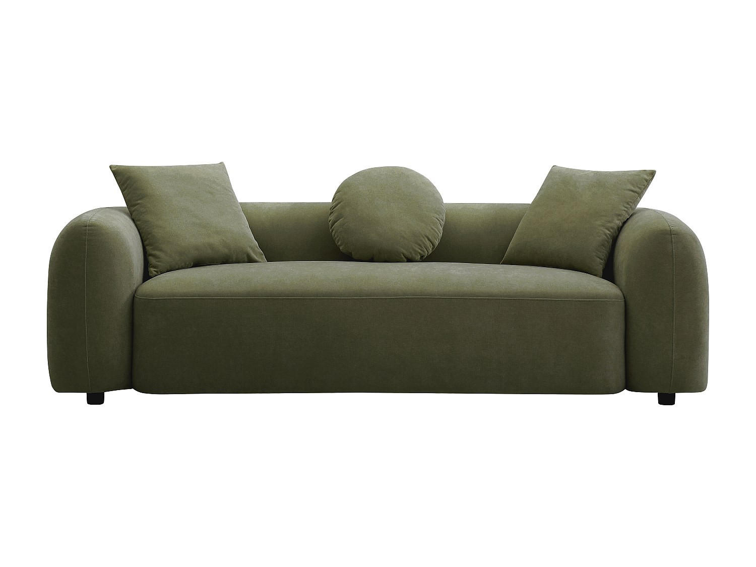 SOFA - 3 Personen - stoff - grün Oxila - Grün, Kunststoff/Textil (229/65/97cm) - Vente-Unique