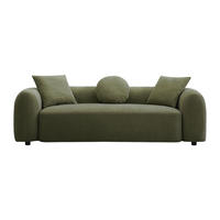 SOFA - 3 Personen - stoff - grün Oxila - Grün, Kunststoff/Textil (229/65/97cm) - Vente-Unique