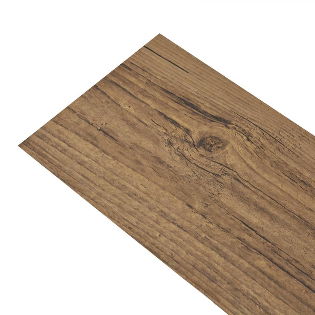 VINYLBODEN PVC-Dielen selbstklebend Walnussbraun 5,02m² - Walnussfarben, Kunststoff (91.5/15.2/1.3cm) - DELUKE