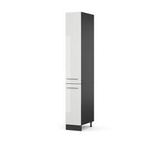 APOTHEKERSCHRANK Fame-Line Weiß Hochglanz 30 cm - Weiß Hochglanz/Anthrazit, Holzwerkstoff (30/207/58cm) - Vicco