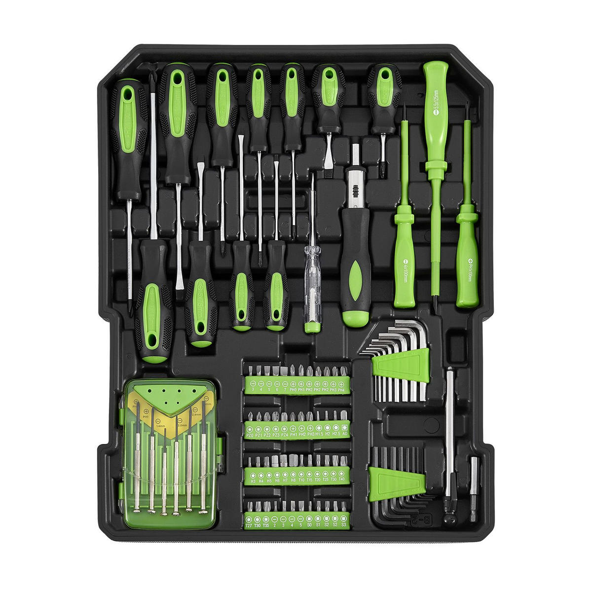 WERKZEUGKOFFER mit Trolley-Funktion (1200-tlg.) - Schwarz, Metall (37/18/45cm) - Juskys