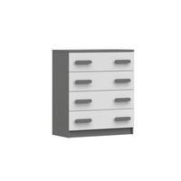 KINDERKOMMODE INGE 02 80/90/40 cm Weiß+Grau/Grau - Weiß/Grau, Holzwerkstoff (80/90/40cm) - Deine Möbel 24