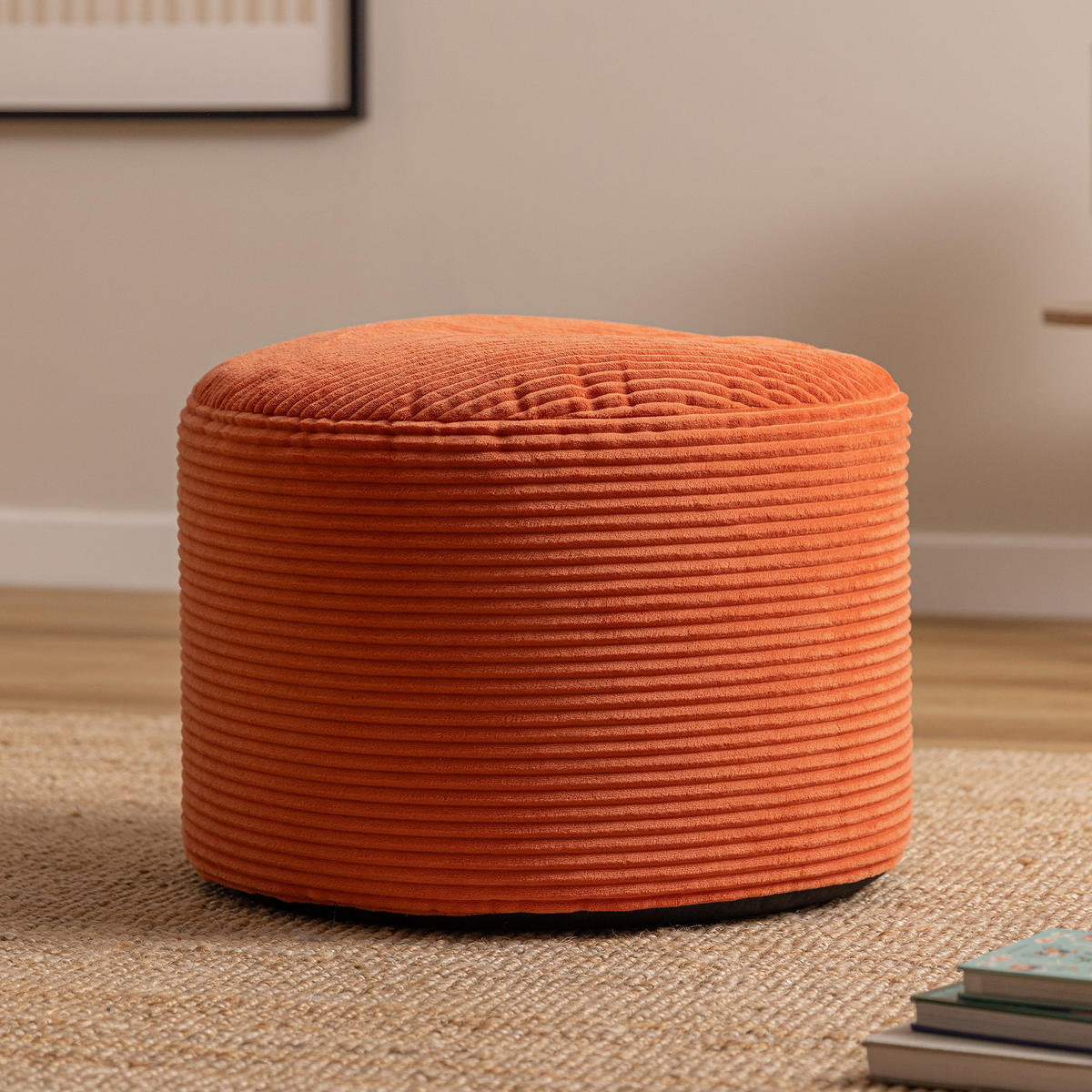 SITZPOUF Rund Milano - Terracotta, Textil (55/35/55cm) - icon