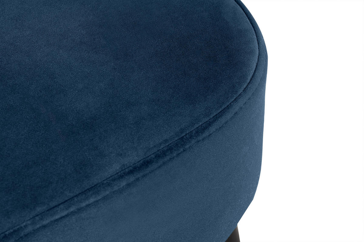 COCKTAILSESSEL DUCO auf hohen Beinen, Marineblau/Schwarz - Schwarz/Dunkelblau, Holz/Textil (63/89/65cm) - KONSIMO®