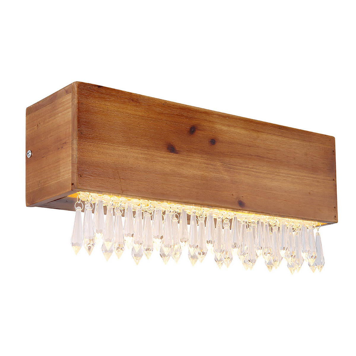 LED WANDLEUCHTE EDELTRAUD Holzoptik Braun - Braun, Holz (37/17/11cm) - Globo Lighting