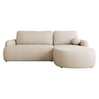 ECKSOFA Loridu, Seite: Rechts - Sandfarben/Schwarz, Holz/Kunststoff (250/174cm) - MIRJAN24