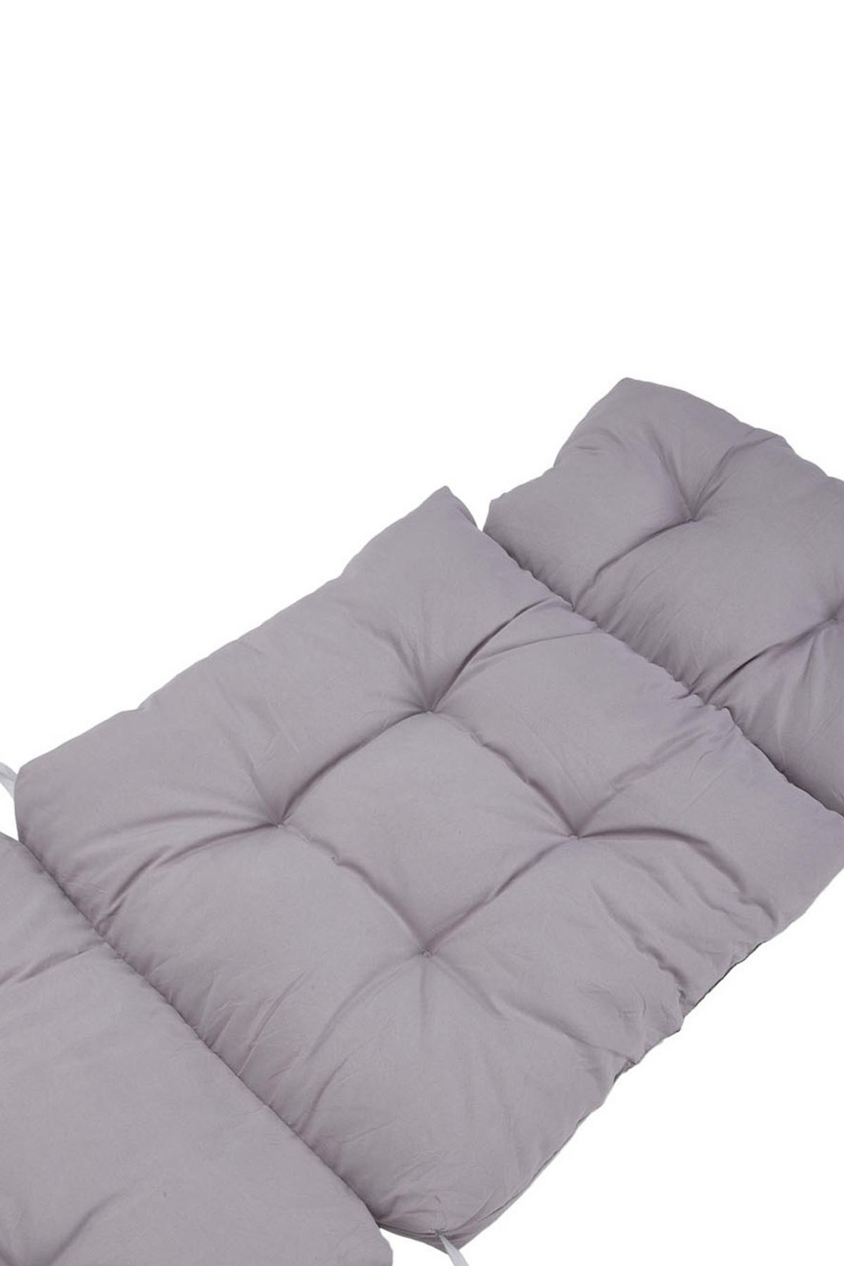 LIEGEKISSEN aus Polyester in Grau Gepolstertes für den Außenbereich 180 cm B x 55 cm - Grau, Textil (55/71/180cm) - Livingandhome