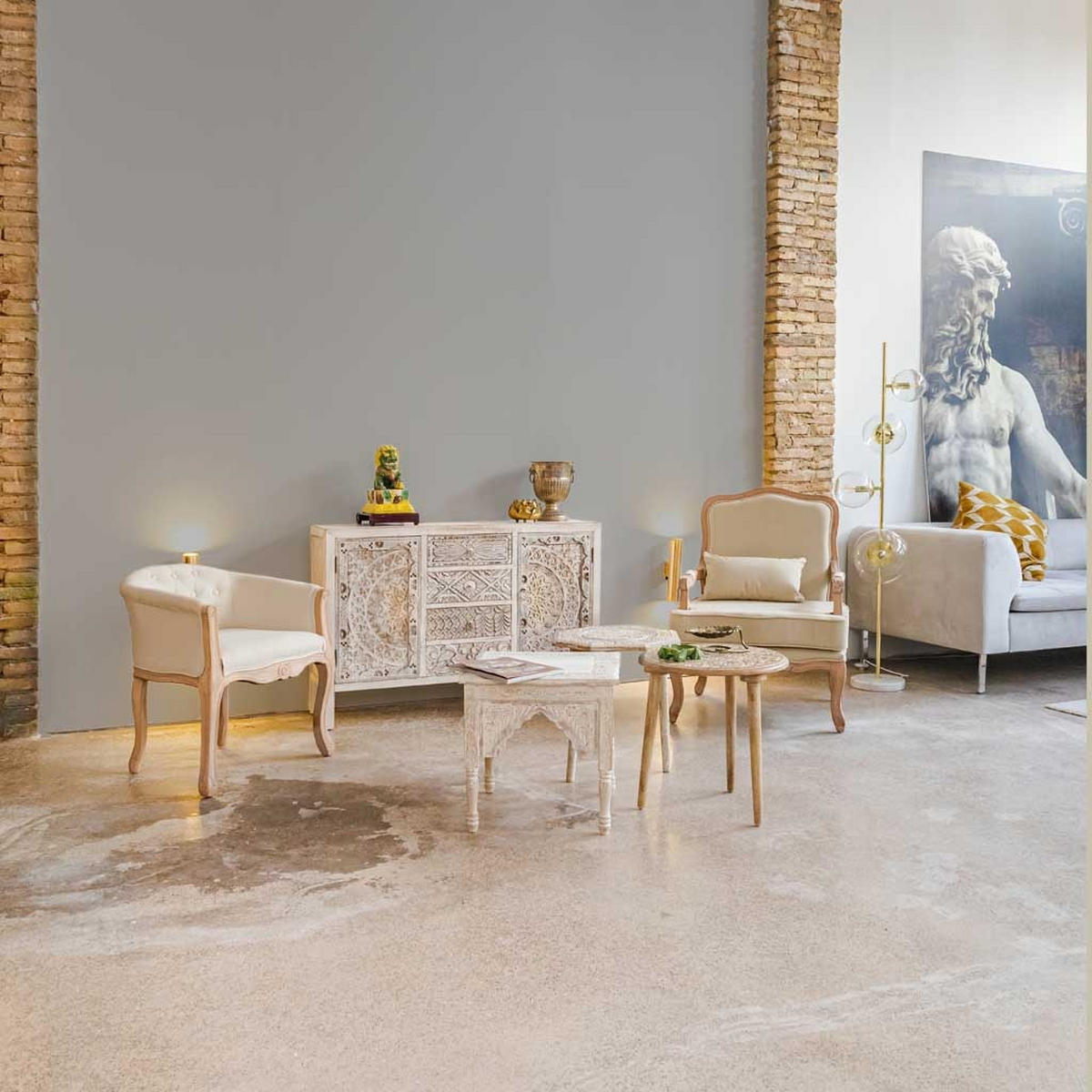 TISCH aus Holz, weiß, 45x54cm - Weiß, Holz (45/45/54cm) - Wanderlust