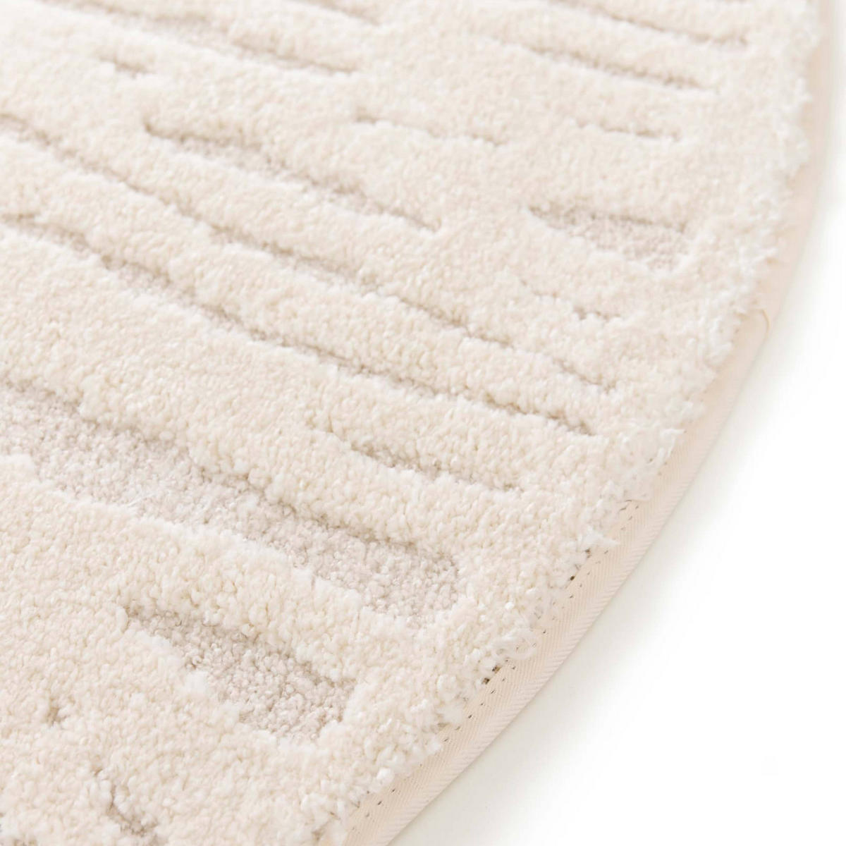 TEPPICH, Weiß - Weiß, Textil (160/160cm) - Oviala