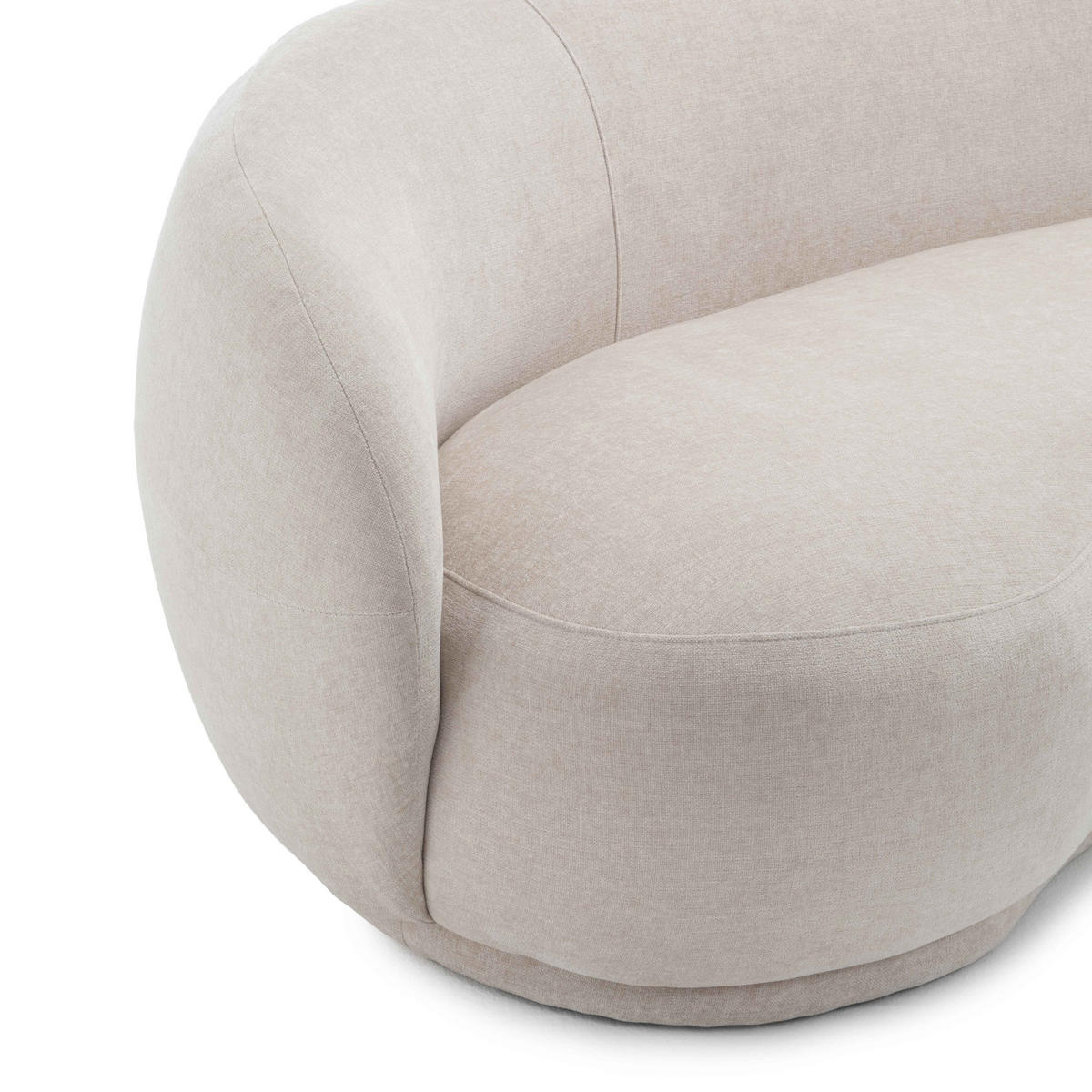 SOFA 3-Sitzer, Beige - Beige, Holz/Textil (266/73/120cm) - Oviala